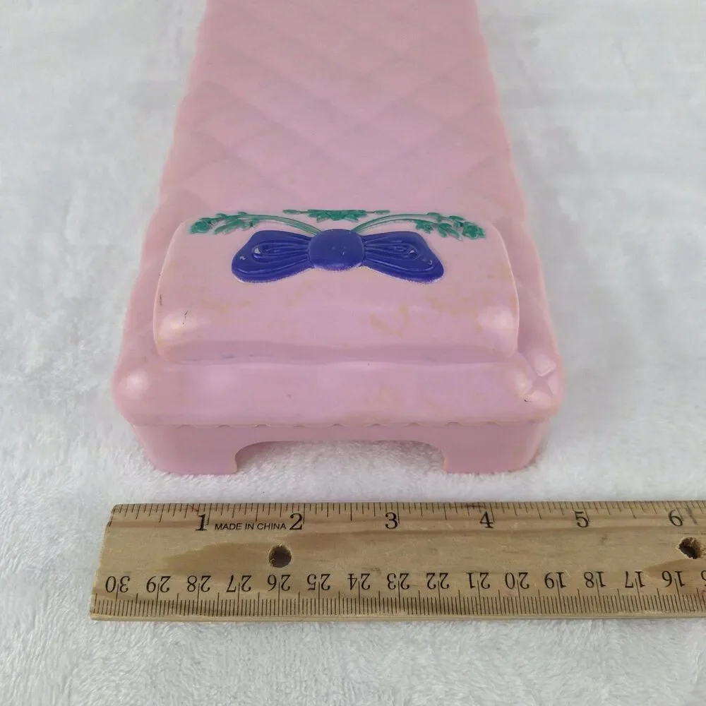Vintage 1993 MII Meritus Barbie Dollhouse Pink Bed Bedroom Furniture